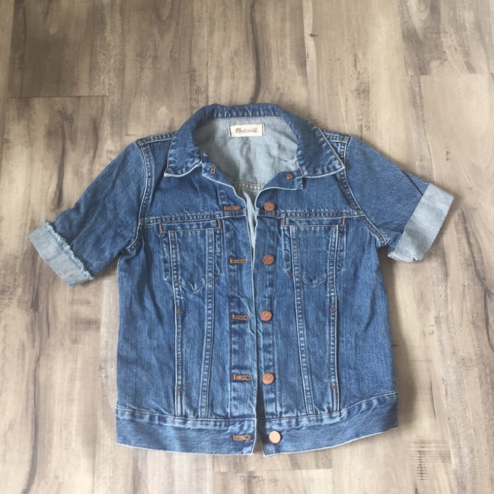 MADEWELL women’s short sleeved jean jacket